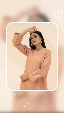 SOLID YARN DYED SHIRT KURTI FOR TIMELESS STYLE